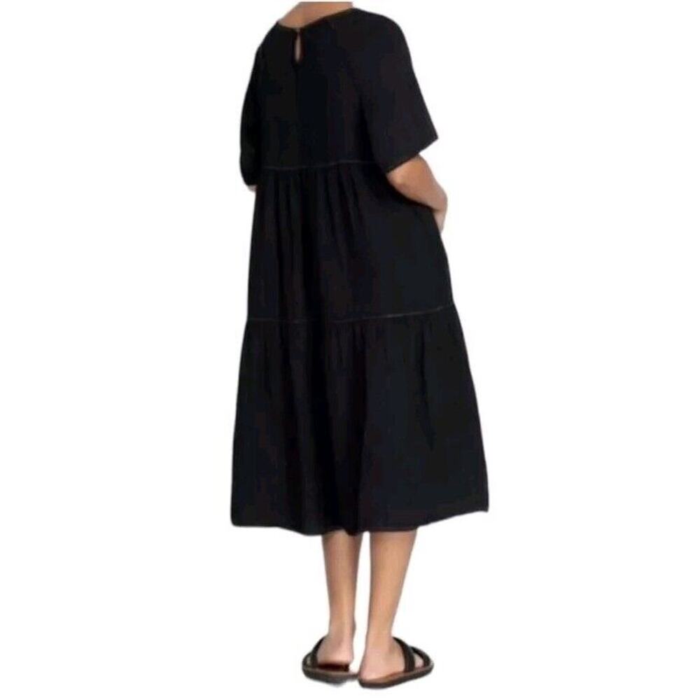 JOHNNY WAS CALME ~ Tiered Raglan Dress ~ Black ~ Size XS NEW $148 - Picture 2 of 10